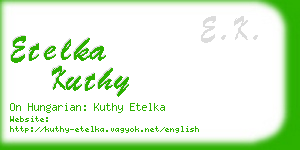 etelka kuthy business card